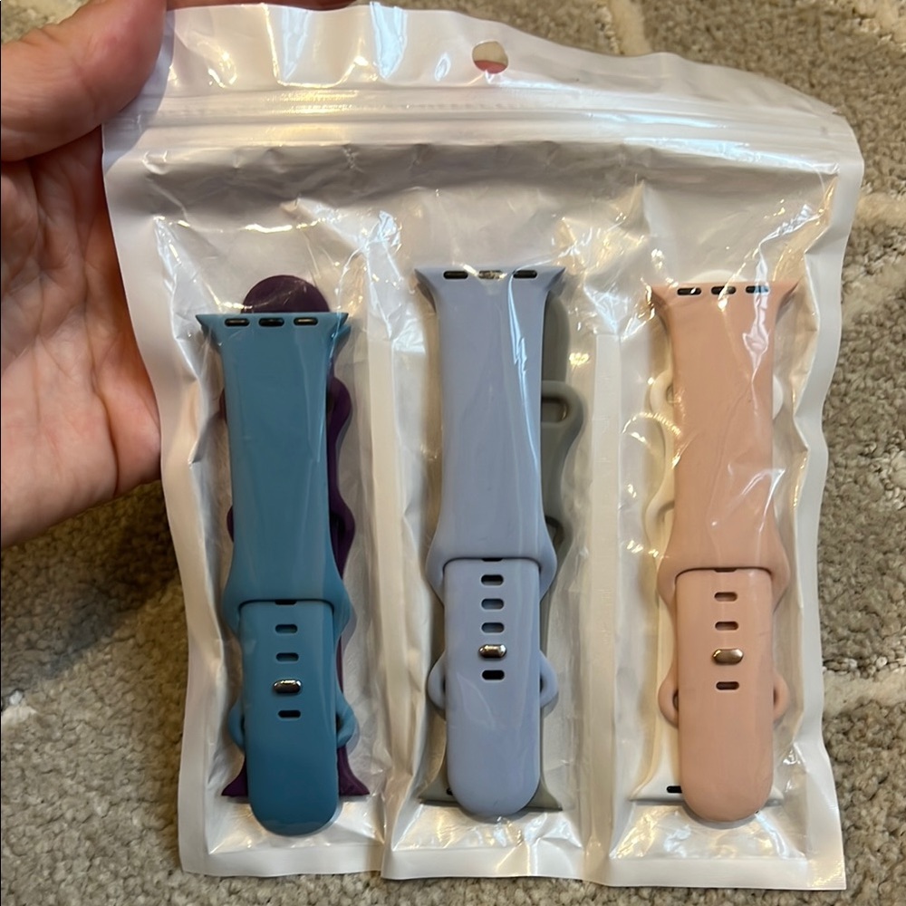 Apple Watch Band Set - Blue, Gray, and pink purple white